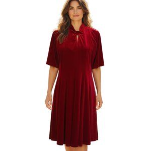 Velvet Mini Fit & Flare Dress Size Medium P